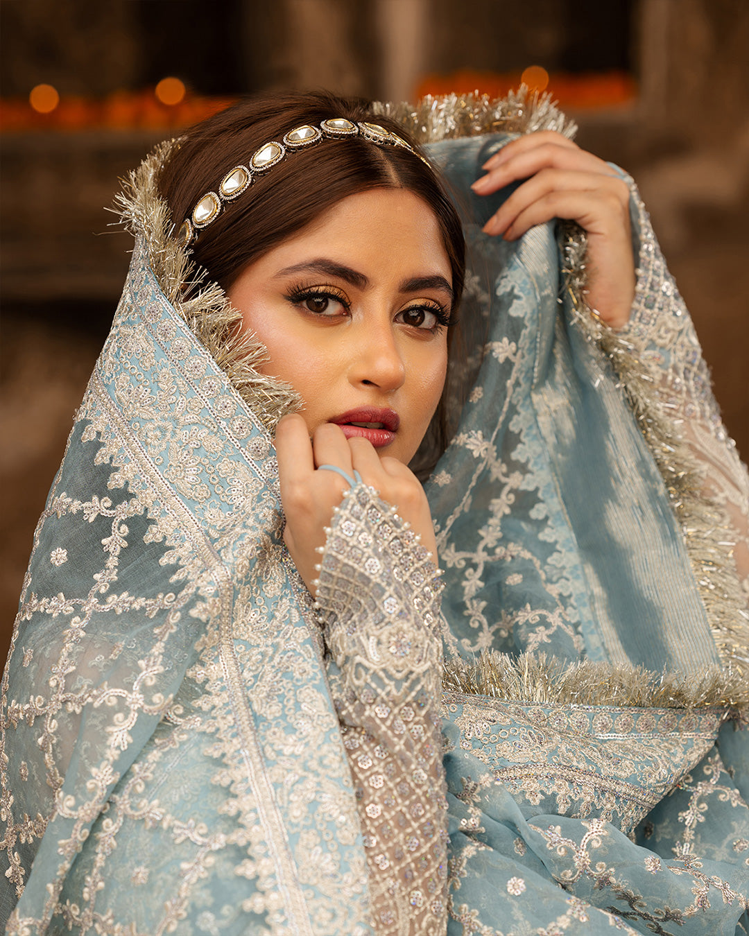faiza saqlain blue dress Faiza Saqlain