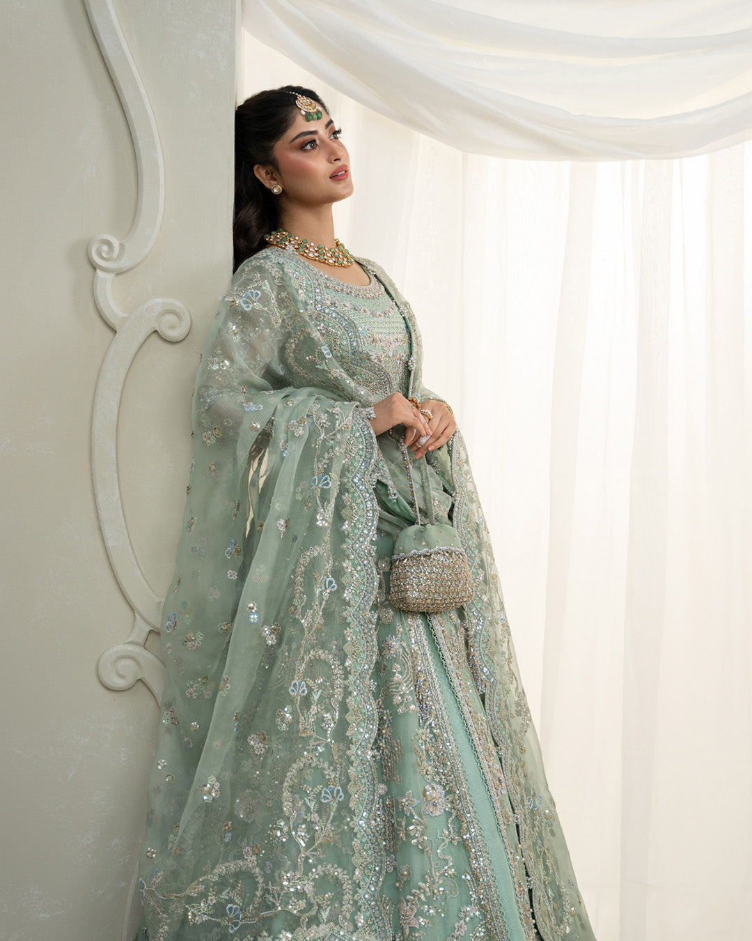 faiza saqlain green dress Syene Faiza Saqlain