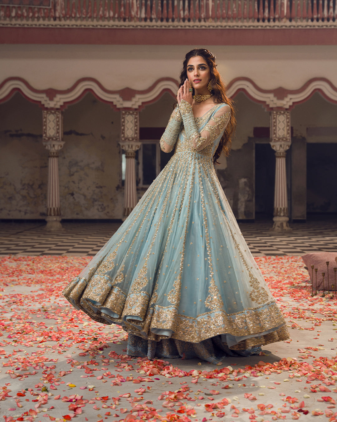 faiza saqlain blue dress Miyah Faiza Saqlain